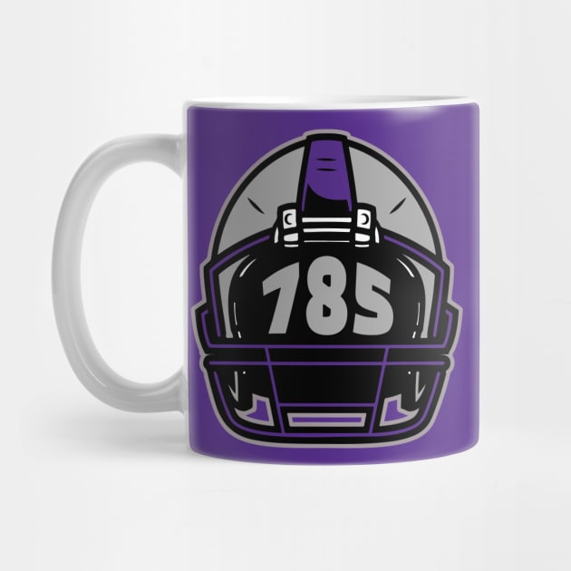 Retro Football Helmet 785 Area Code Manhattan Kansas Football by SLAG_Creative